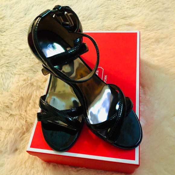 Coach Coretta Black Patent Wedge - Picture 3 of 5